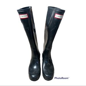 Hunter Tall Black Rain Boots